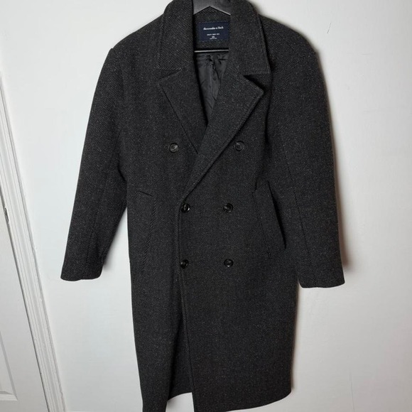 Abercrombie & Fitch Other - Abercrombie&Fitch Grey Wool Blend Double Breasted Coat‎ XS